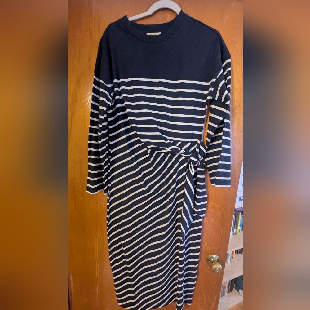 Madewell New Navy Wrap Maxi Dress